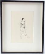 PATRICK PROCKTOR (1936-2003) Male nude pen and ink 23.5 x 16.5cm