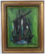 SELIM TURAN (1915 - 1994) TURKISH. Abstract oil on canvas, framed. Signed on the front and