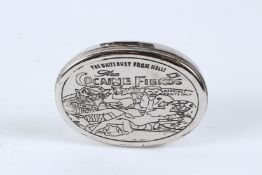 A CIRCULAR COCAINE BOX.