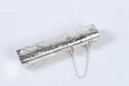 A SILVER TOOTHPICK HOLDER.