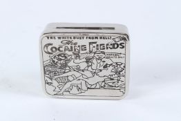 A RECTANGULAR COCAINE BOX.