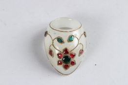 A JADE ARCHER'S RING.