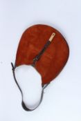 A RALPH LAUREN POLO SUEDE LEATHER SHOULDER BAG. 39cms wide.
