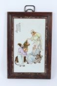 A CHINESE PORCELAIN PANEL, circa 1950's - 1970's. 43cms x 65cms.