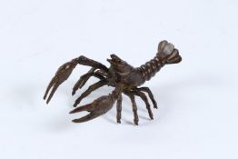 A BRONZE LOBSTER. 10cms.