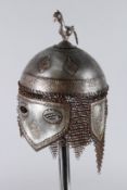 AN INDO PERSIAN STYLE KHULA KHUD HELMET.
