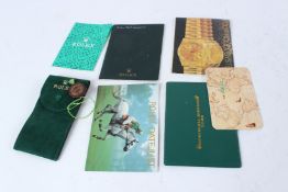EIGHT VARIOUS ROLEX WATCH CERTIFICATES.