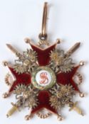 THE RUSSIAN IMPERIAL ORDER OF SAINT STANISLAUS, 2nd Order, with box.