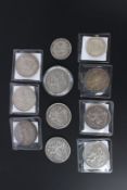 Nine Victorian Crowns for the years 1845, 1896, 1897, 1889 (2), 1890 (2), 1891 and 1900 together
