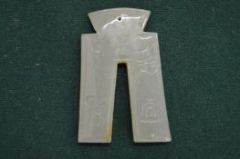 Chinese carved jadeite pendant.