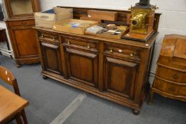 An oak sideboard.