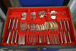 A good collection of Georgian and later silver flatware.