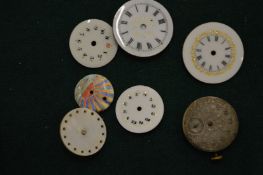 Wristwatch faces.
