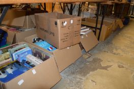 A large quantity of coffee table and other books.