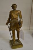 A good small cast bronze figure of Peter The Great.