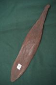 A small Aboriginal paddle.