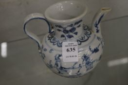 A small Chinese blue and white ewer.