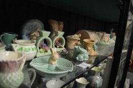 A good collection of Sylvac china to include animal decorated ornaments, flower bowls, wall