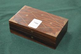 A small brass bound box.