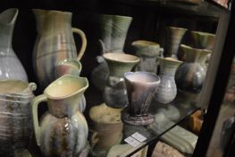 A good collection of Sylvac jugs and vases.