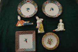 Oriental porcelain figures and other items.