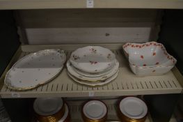 Quantity of Herend floral decorated dishes and plates.