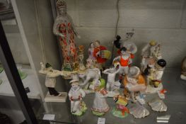 A collection of Lomonosov porcelain figures.