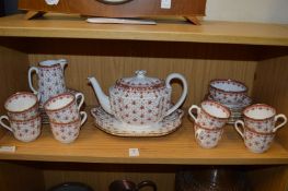 A Spode Fleur-de-lis eight place tea service.