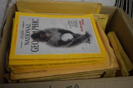 A quantity of National Geographic magazine, 1960's and 70's.