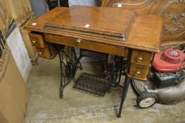 A sewing machine table.