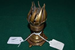 An Indian lotus flower bronze censer.