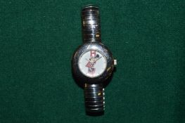 A Minnie Mouse wristwatch.