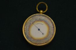 A Dolland of London gilt brass cased pocket barometer.