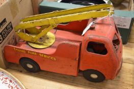 A Tri-ang tin plate fire engine.