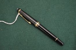 A Mont Blanc fountain pen.