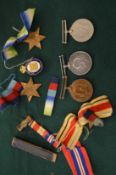 A 1914-1918 medal and Merchant Seaman war service medal for Frank V Strudwick together with