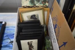 A group of decorative paintings and prints etc.