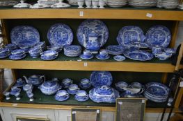 A comprehensive collection of Spode Italian pattern blue and white china.