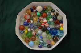 Colourful marbles.
