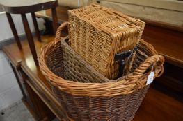 Wicker baskets.