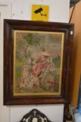 A Victorian framed and glazed tapestry picture, the gilt slip signed Mary Harrison aged 12 years
