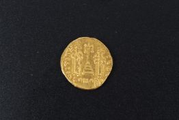 A Gold Byzantine Coin.