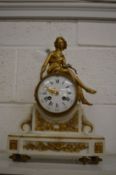 A good 19th century French ormolu and marble mantel clock.