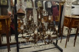 A decorative chandelier.