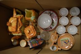 Decorative china and glass.