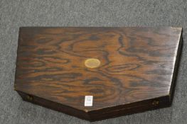 An oak cutlery canteen.