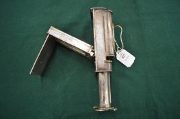 An unusual 19th century silver plated coach lamp.