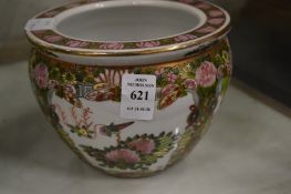 A Chinese famille rose small jardiniere.