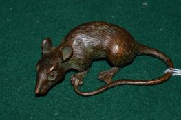A small Japanese bronze rat.