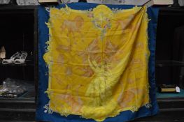 A Castanohel, London silk scarf decorated with the bust of Queen Elizabeth II and Royal emblems.